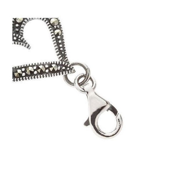 QVC Suspicion Sterling Marcasite Heart Bracelet - Picture 2 of 9